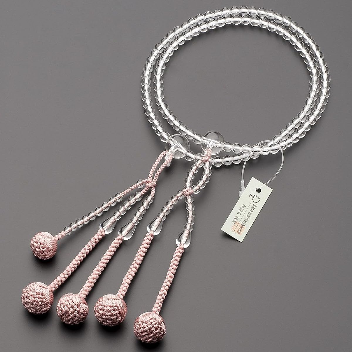 Buddhist altar shop Takita Shoten Prayer beads Nichiren sect genuine rosary [for women] Genuine crystal 8 dimensions Pure silk Hanabon tenbo ◆Kyoto rosary, real rosary, two-ringed rosary, Lotus, official rosary [Published by Takita Shoten, Kyoto rosary m