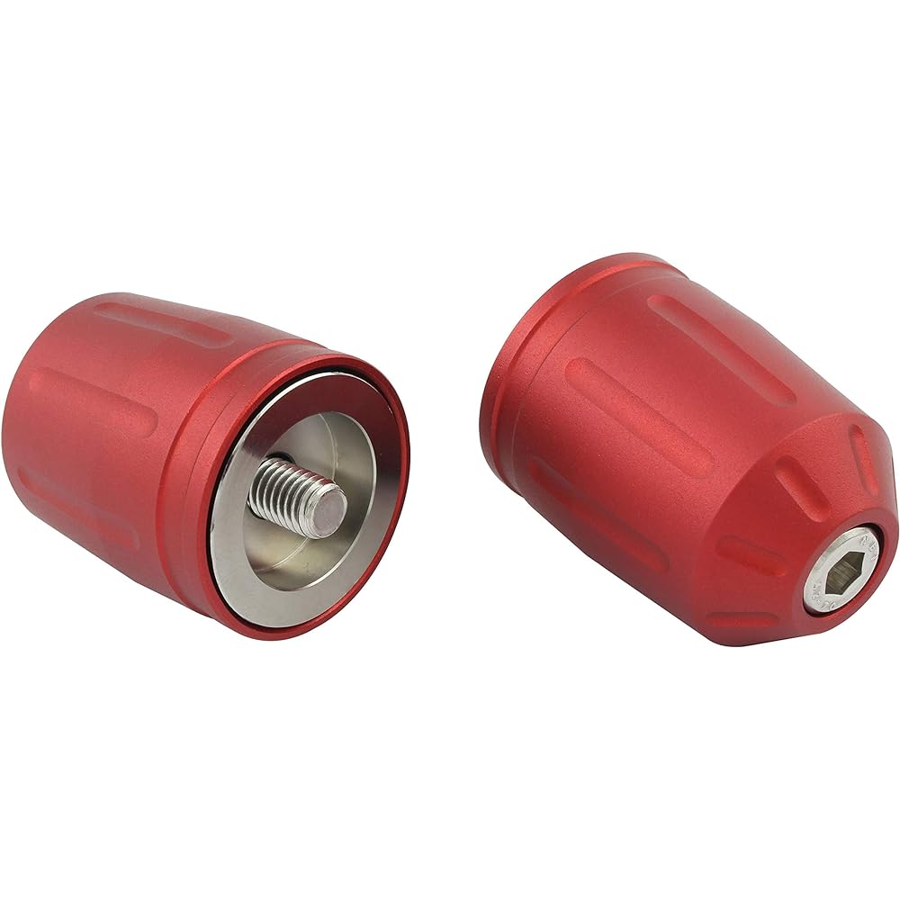 POSH Motorcycle Supplies Handlebar End Ultra Heavy Bar End Type 2 for Kawasaki Genuine Handlebar M8 Type NINJA250 | Z900RS | ZRX1200DAEG etc. Matte Red 033579-22-10