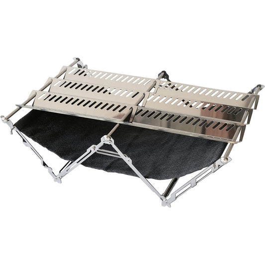 MAAGZ JIKABIDAI/Open Fire Stand [Fielder × MAAGZ] CT0012 Folding Compact Fire Stand Bonfire Stand Made of Stainless Steel (JIKABIDAI/Open Fire Stand)