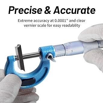 RUITOOL external micrometer set 0-4 inch range 0.00 inch range Ratchetstop with a craftsman with a crafted micrometer Precision ball Micrometer tool 4 pieces