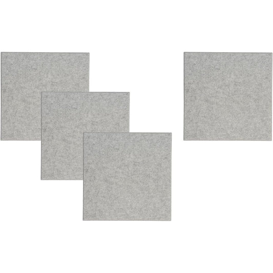 Hikari Co., Ltd. Sound Absorption Color Hard Felt Board with Chamfered Pattern Gray 400×400mm Set of 4