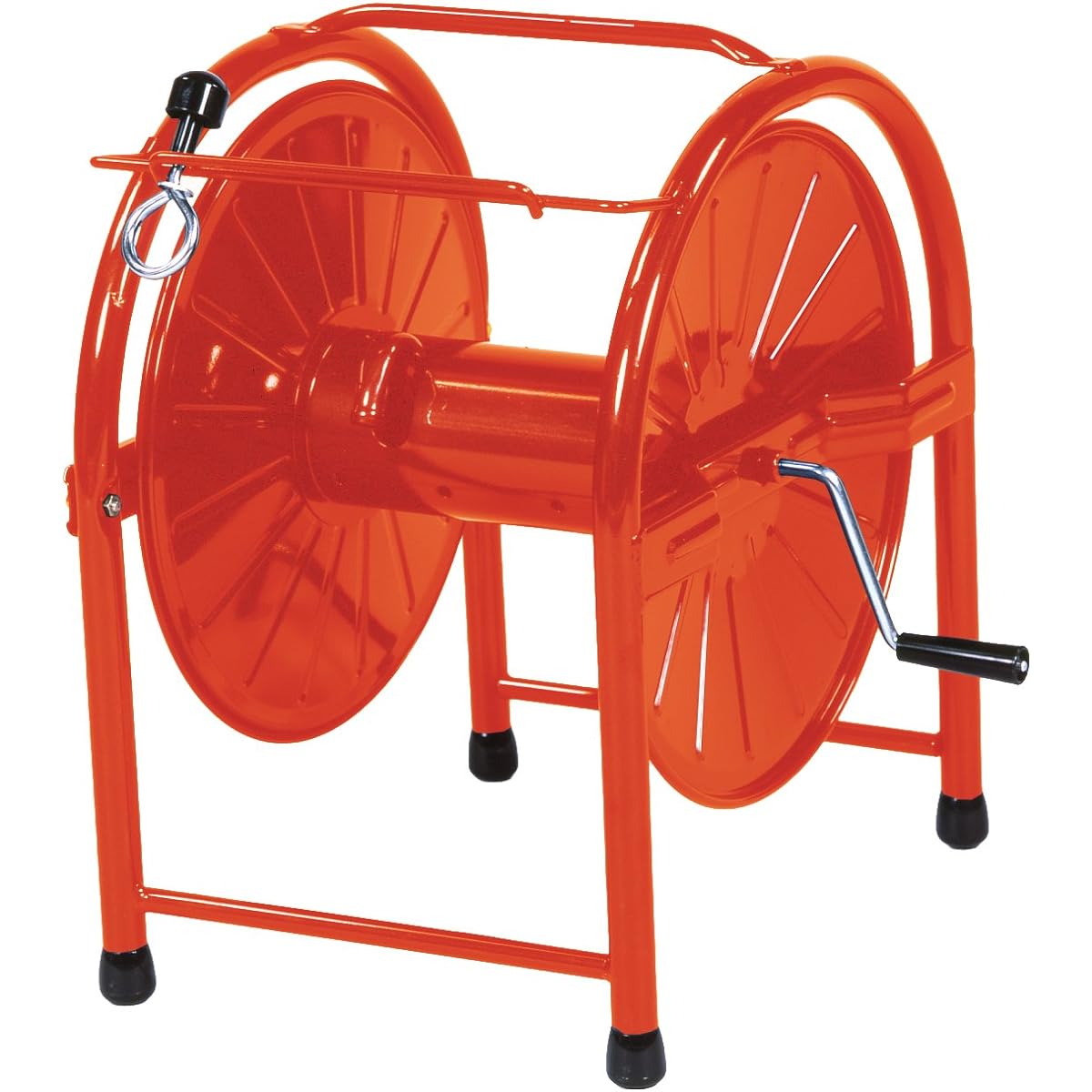 Green Life Steel Hose Reel for 40~50m winding, for inner diameter 15mm hose, with winding guide, orange HR-L