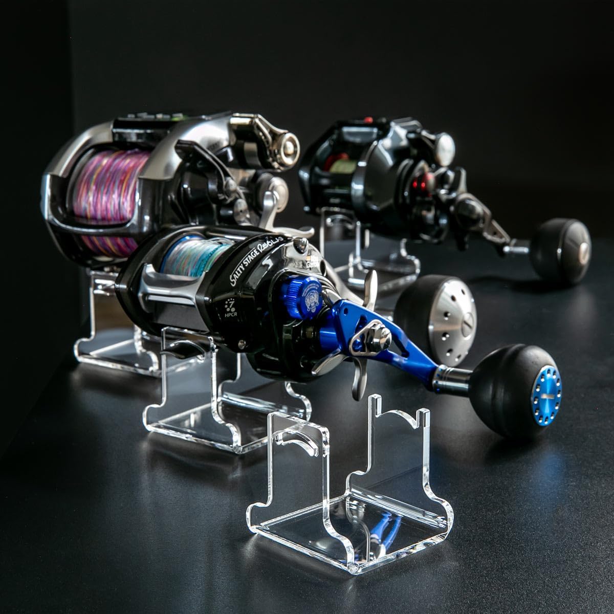 reel stand acrylic display