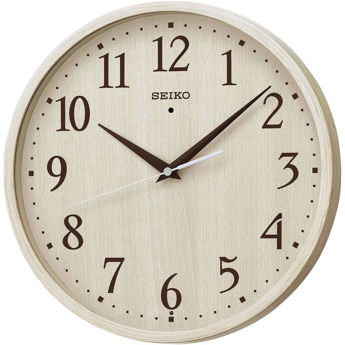 Seiko Clock Wall Clock Natural Radio Analog Ivory Wood Grain Pattern KX399A