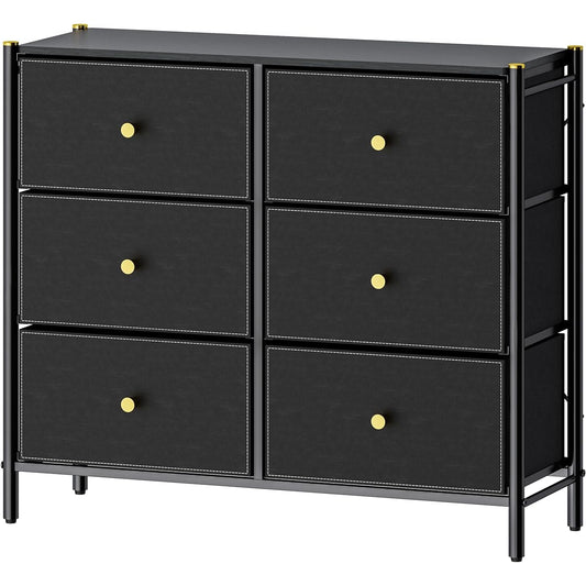 Pearl Metal Storage Rack Chest 3 Tiers Double W89 Width 89 x Depth 32.5 x Height 75.5cm Elegant Black GOLDVEL N-7100