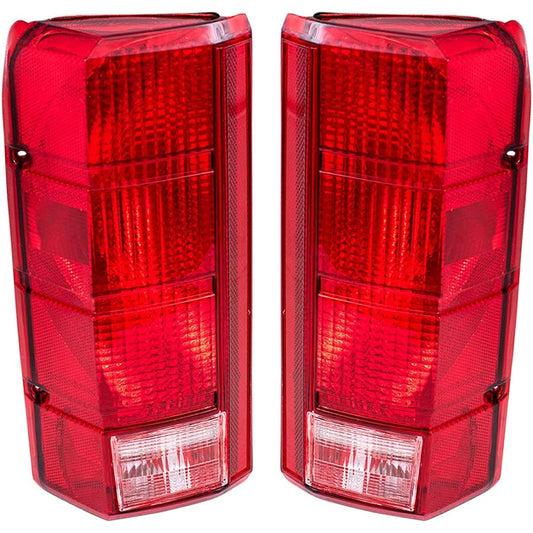 Autoandart replacement driver's seat and passenger seat tail lamp 1980-1986 F150 F250 F350 style side pickup truck BRONCO E4TZ13405B E4TZ13404B