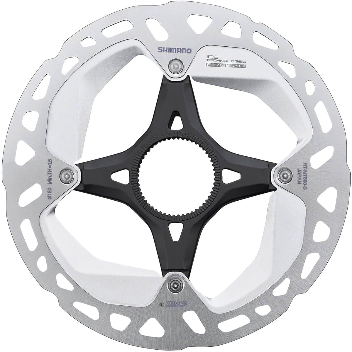 SHIMANO disc rotor RT-MT800 160mm included/inner serration lock ring
