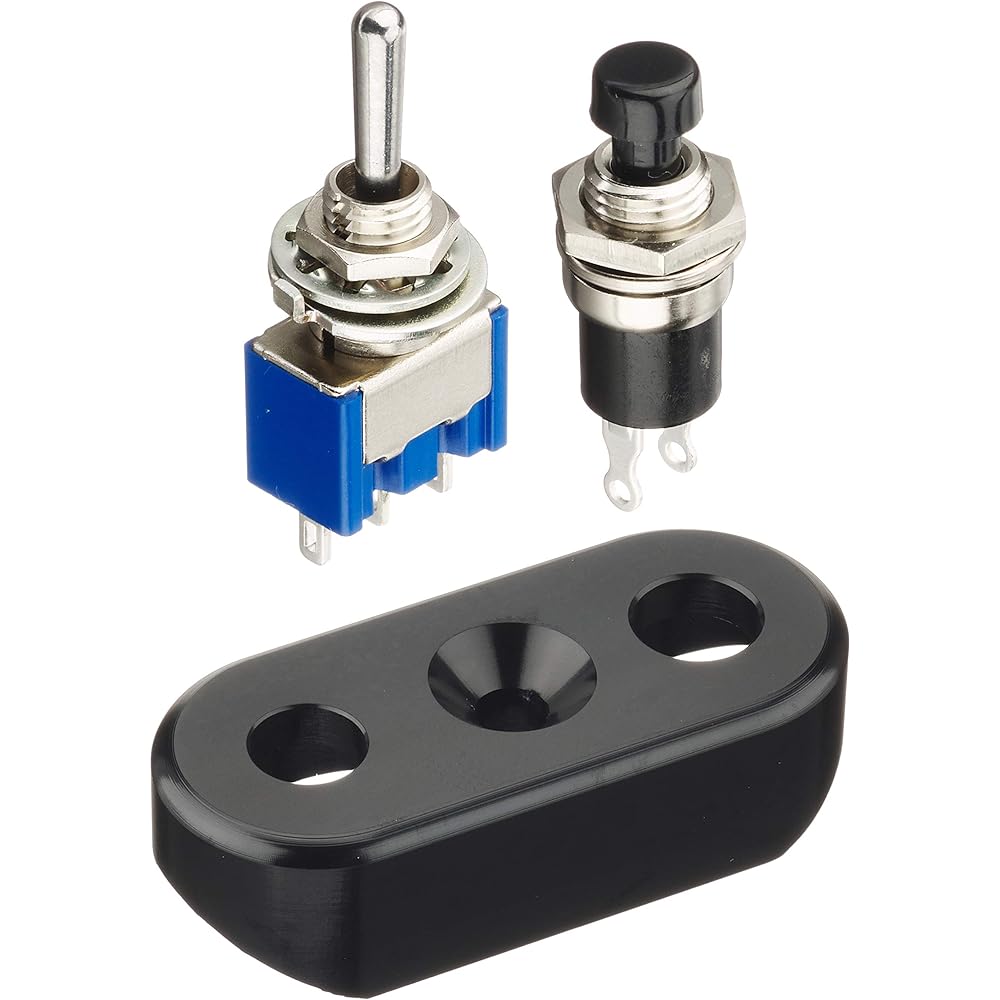 Micro Handle Switch 2WAY Black 22.2mm Mini Switch Monkey Ape Grom VTR250 FTR223 TW225 SR400 V-MAX Glass Tracker Volty Estrella Cafe Racer Chopper Frisco Bobber Custom CP1339-B