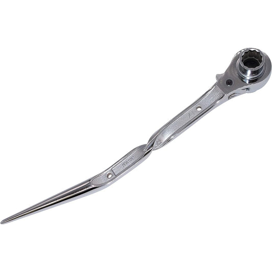Top (TOP) Twist Ratchet Wrench Fully Polished Twisted Shino Domestic Forged 17x21mm RMT-17x21N-SV Tsubame-Sanjo Made in Japan