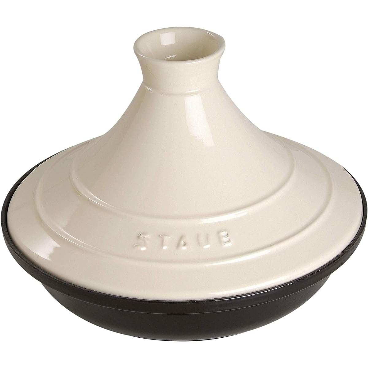 Staub "Tajine Pot Ivory 20cm" Two Hand Enamel Pot IH Compatible [Authorized Japanese Product] Specialty 40509-394