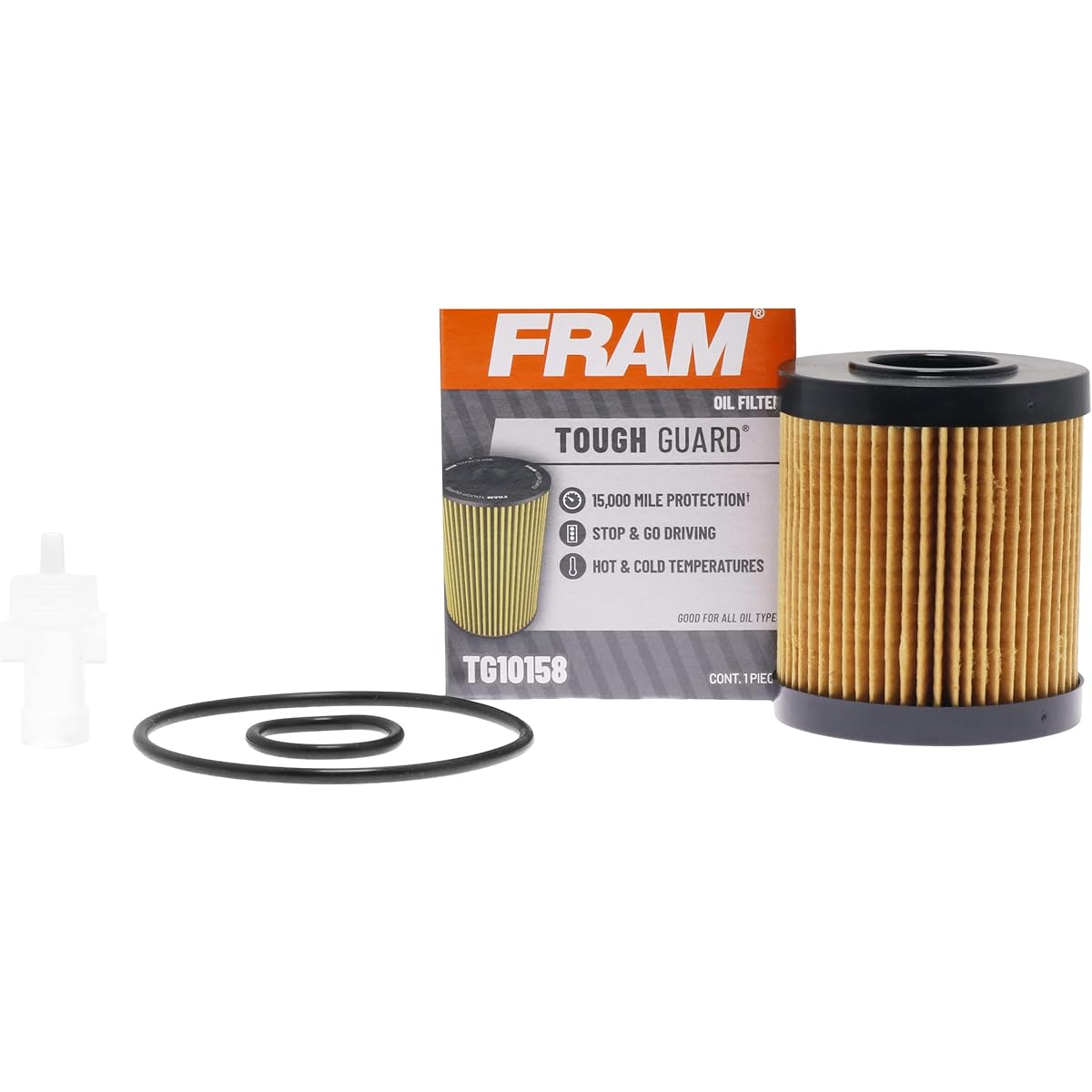 FRAM TOUGH GUARD replacement oil filter TG10158 Design for interior full flow replacement up to 15k miles