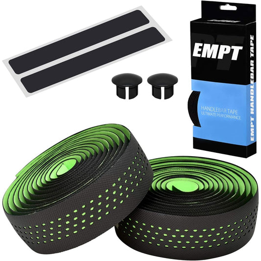 EMPT carbon style road bar tape ES-JHT020 EMPT cushion EVA carbon style bar tape road piste drop handlebar tape *End cap and end tape included (carbon style yellow)