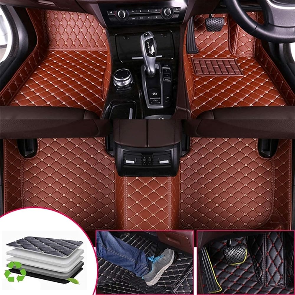 Car floor mat application Harrier application Harrier 2016-2018 car mat car leather floor mat all surrounded floor mat anti-slip brown