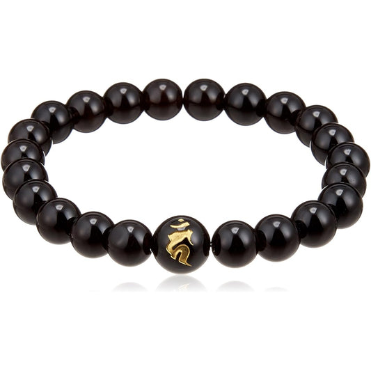 Jet black prayer beads Black Fudo Myoo 8mm