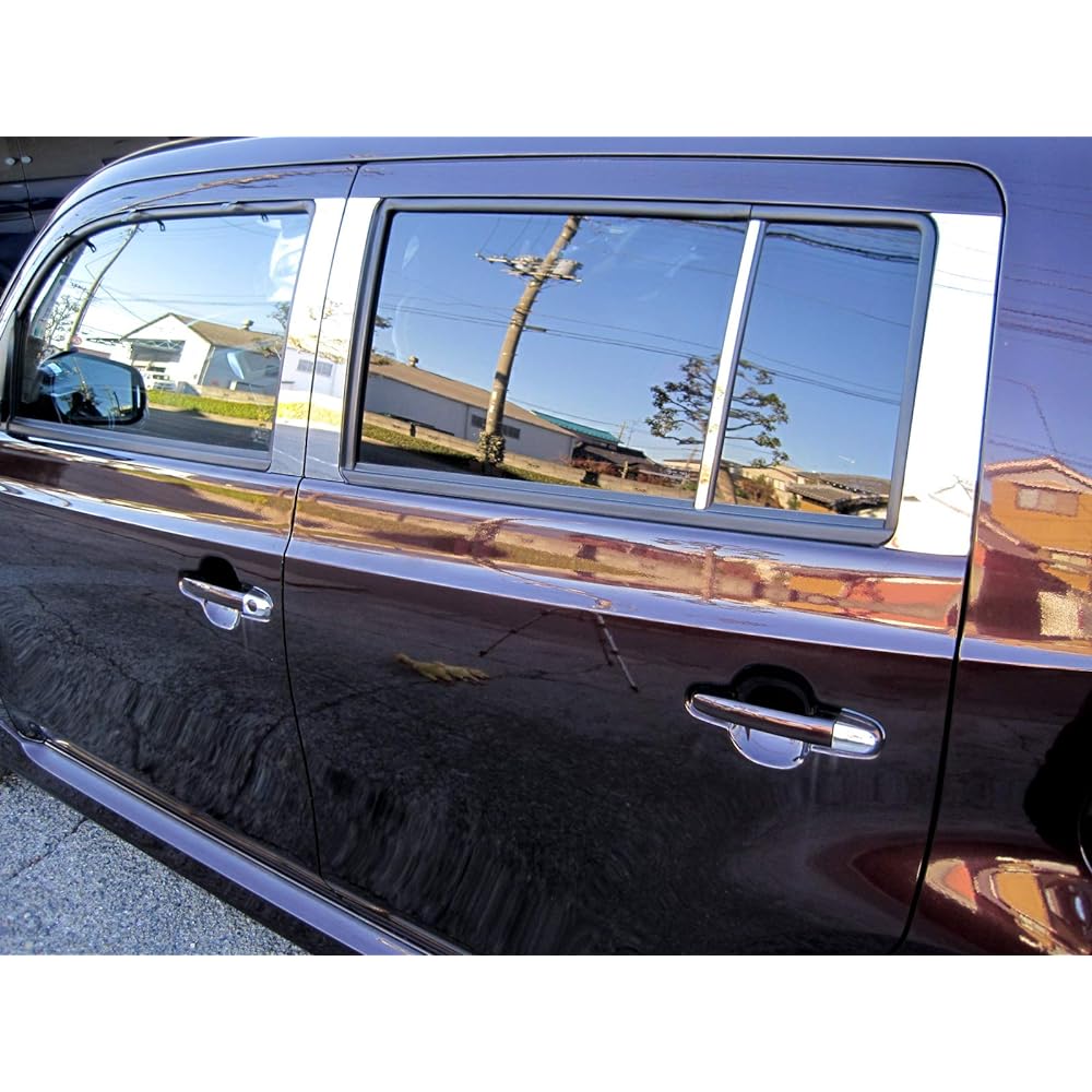 BRIGHTZ bB QNC 20 Series Super Mirror Stainless Plated Pillar Panel No Visor 8PC [PIL-SIL-007] 4552