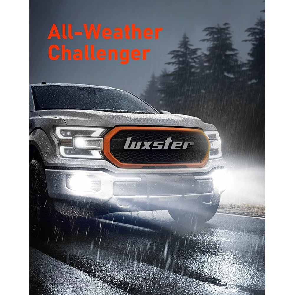 LUXSTER 2024 Punisher 40,000LM 9012 HIR2 LED Headlight Light bulb -High & Low Beam Ultra -high -brightness Talonled tip 6000k Pure White Plug and Play Easy installation with play IP68 Waterproof
