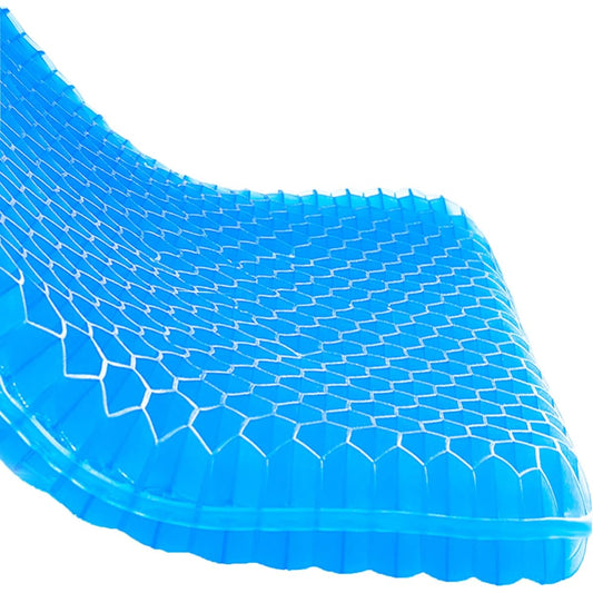 Gel cushion, double-layered honeycomb structure, zero gravity, breathable, non-stuffy, comfortable to sit on, can be used on both sides, working from home, for summer and winter, with washable cover (L42)