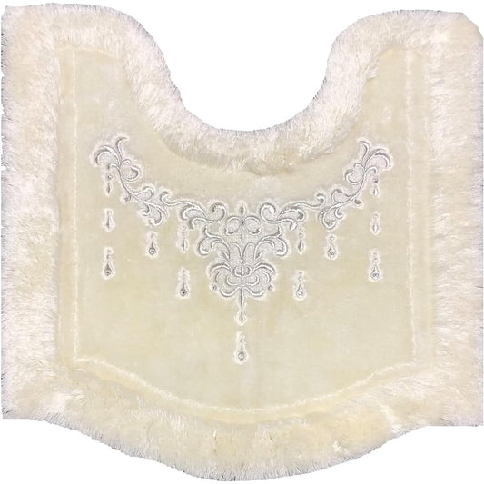 Senko NYNAS Shanti 2 Toilet Mat Approx. 70 x 70cm Platinum Rhinestone Elegant 36391