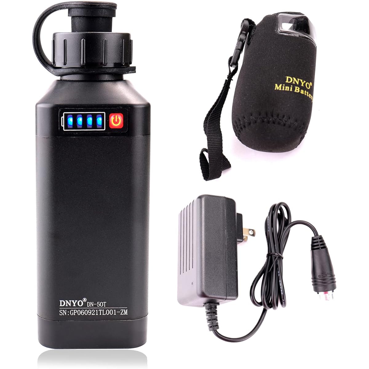 DNYO Compatible Super Lithium Battery for Daiwa Shimano Electric Reel with Power Remaining Function and LED SOS Light