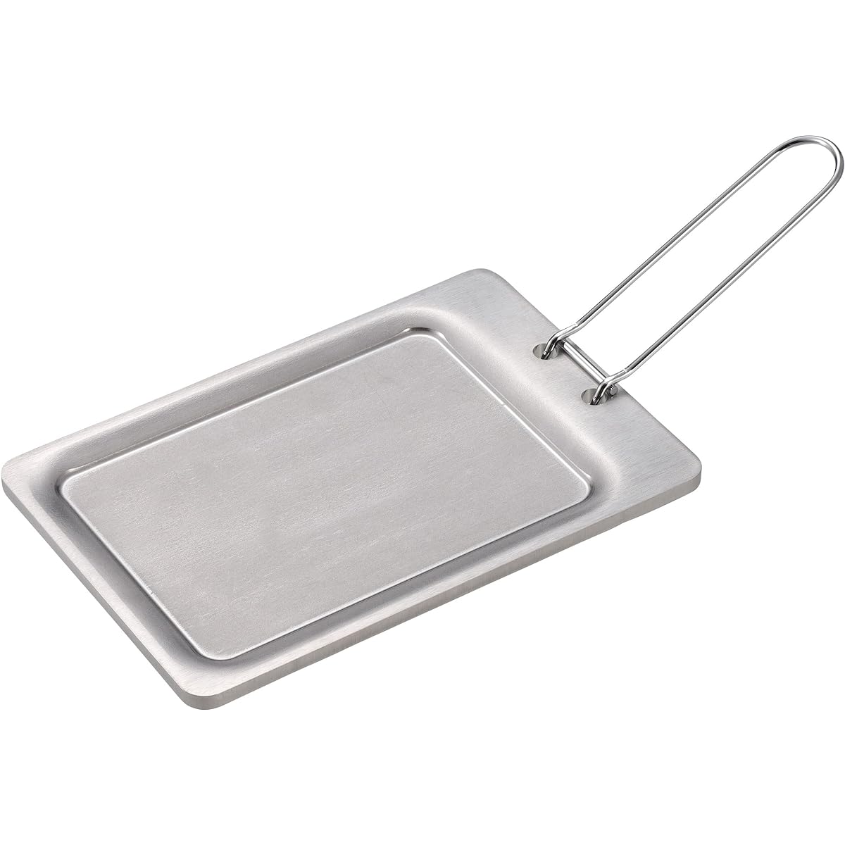 CAPTAIN STAG Iron Plate Extra Thick Stainless Steel Grill Plate B6 Size Stainless Steel Made in Japan UG-1571 Silver