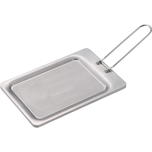 CAPTAIN STAG Iron Plate Extra Thick Stainless Steel Grill Plate B6 Size Stainless Steel Made in Japan UG-1571 Silver