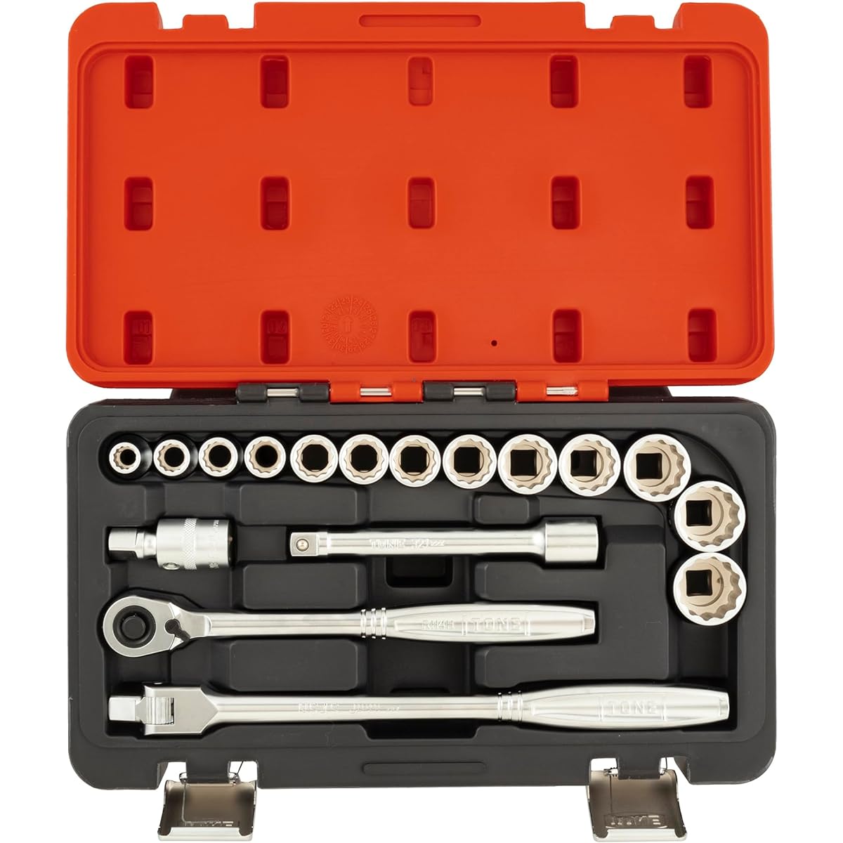 TONE Socket Wrench Set 4130MP Drive 12.7mm (1/2") Red Contents 17 items