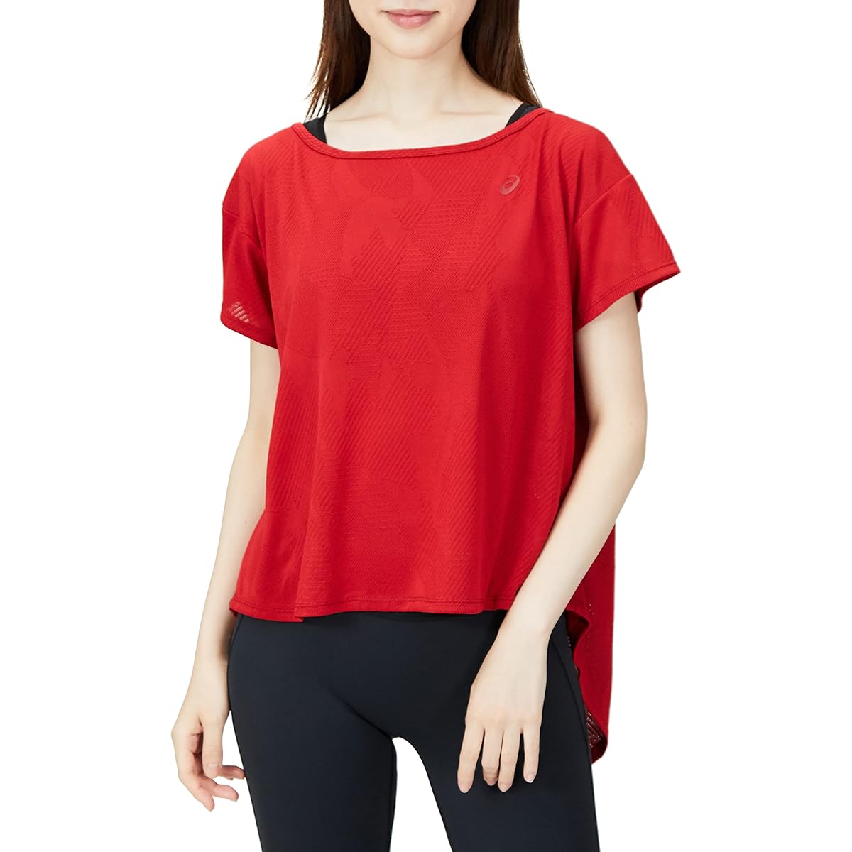 [ASICS] Training Wear Dry Open Back Jacquard Short Sleeve Shirt 2032C425 Women's