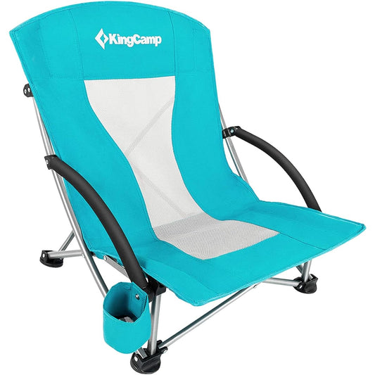KingCamp Cross-legged Chair Camping High Back Low Chair Outdoor Chair Folding Load Capacity 136kg Storage Bag Included Compact Chair Camping Chair Beach Chair Fishing Climbing