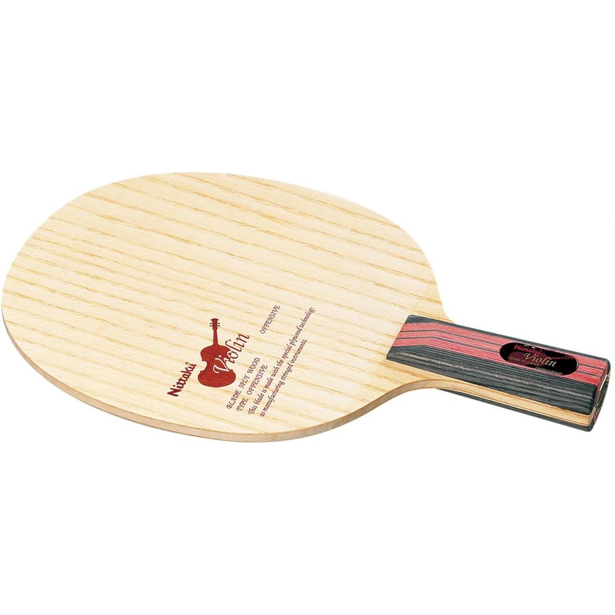 Nittaku Table Tennis Racket Violin C Pen Holder Round Chinese Style Wood Plywood NE-6648