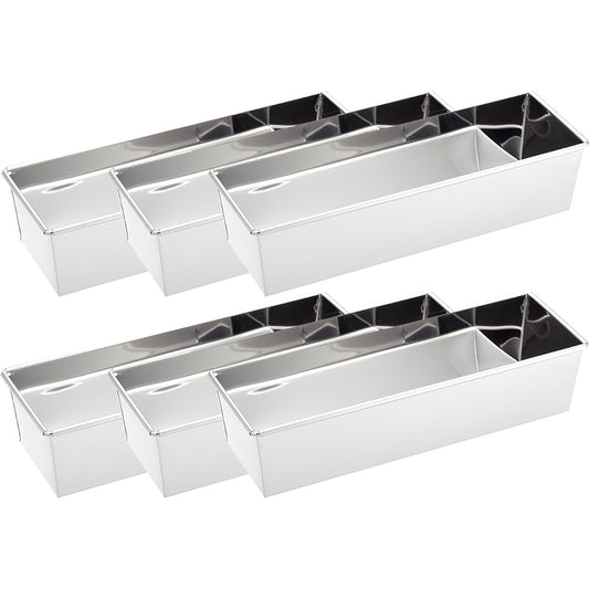Shimotori Seisakusho Pound Cake Mold, Large 18-0 Stainless Steel, Set of 6, Made in Japan 145