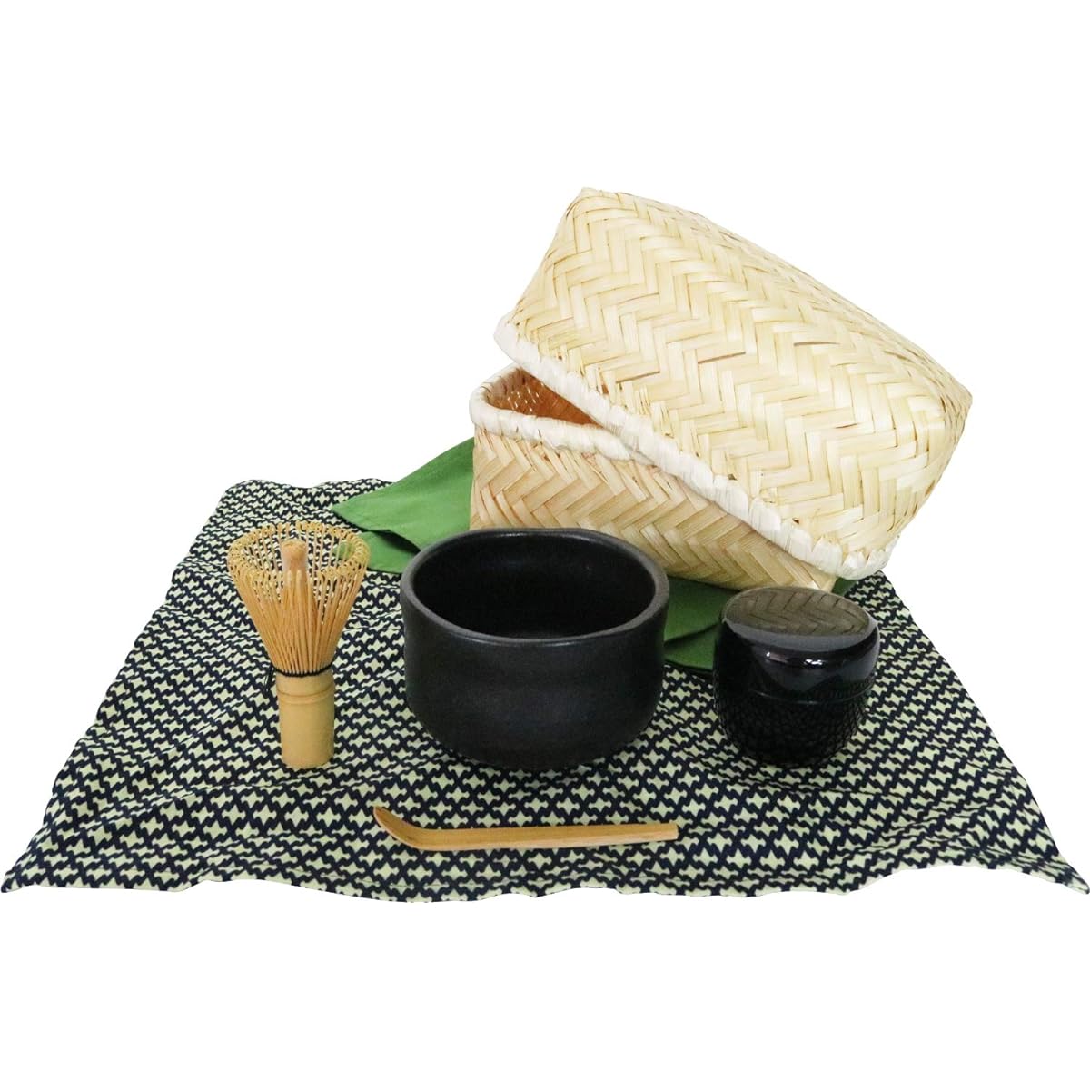 Yamako New Tea Ceremony Chaki Matcha Set Black Tenmoku Bowl 80617 Black