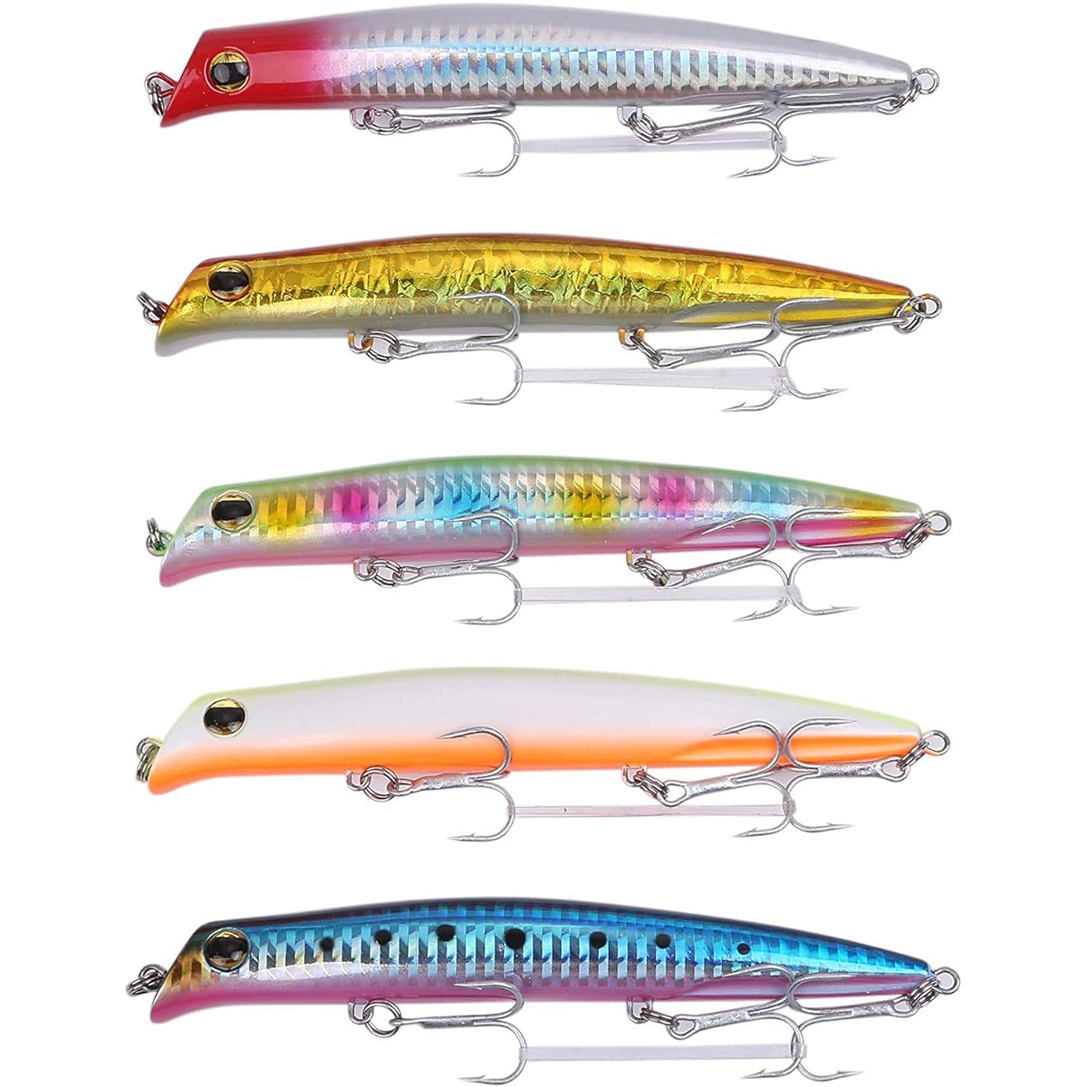 Lipless Minnow Lure Floating Seabass Flounder 125mm 17g Set of 5