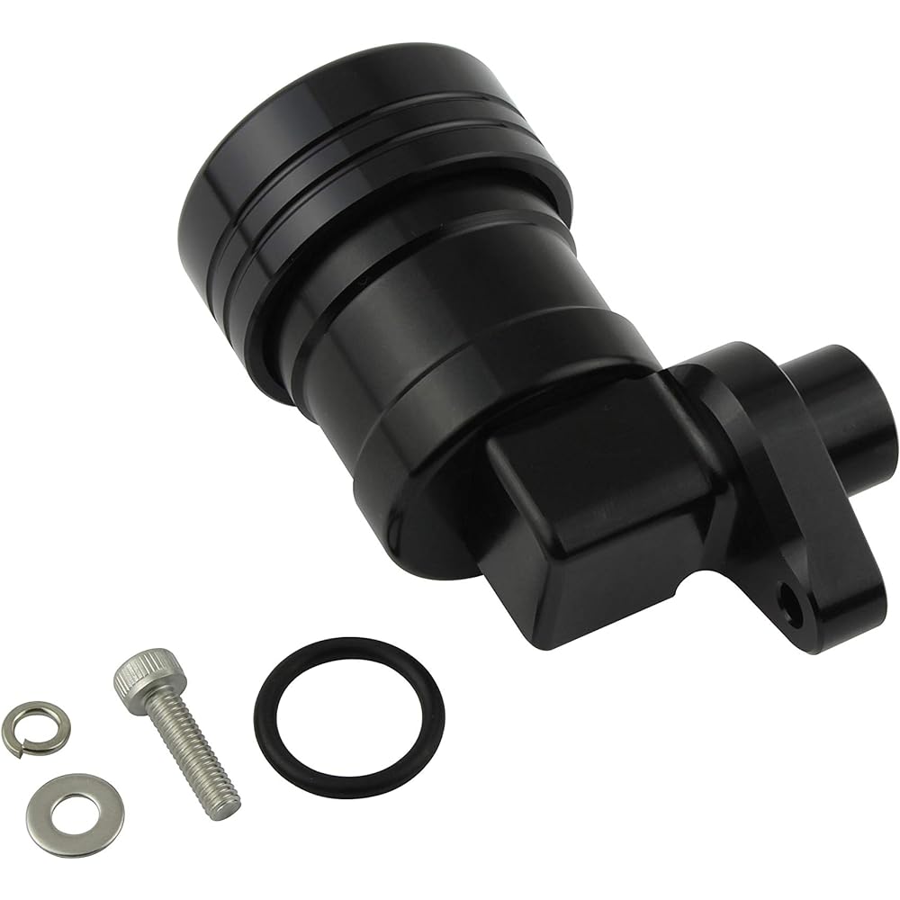 POSH Motorcycle Supplies Billet Rear Master Tank Type 2 Straight Black NSR50 NSR80 NSF100 500057-16
