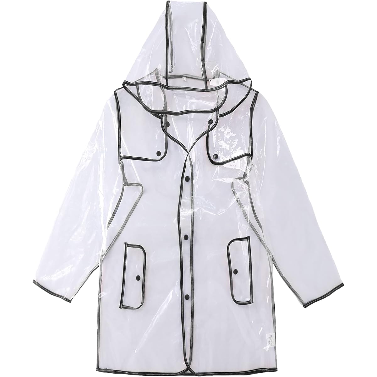 [Hiheart] Kids Raincoat, Junior Rainwear, Hooded, Transparent, Stylish, Children's Poncho, Ultra Lightweight, Includes Storage Bag, Rain Gear, Rainy Season Protection
