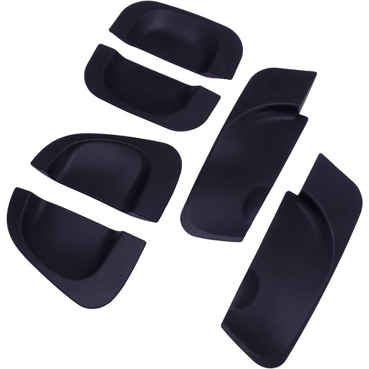 LANBO Toyota Hiace Regius Ace 200 Series 1-3 Type 4 Keyless Entry Specially Designed for Cars Not Equipped with Door Knob Under Protector Scratch Prevention Matte Black DUP02