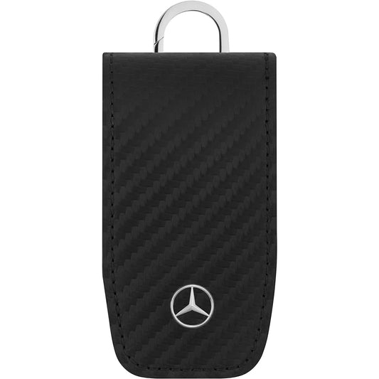 [Mercedes-Benz Collection] Genuine Key Cover Square Flap Carbon Style Black