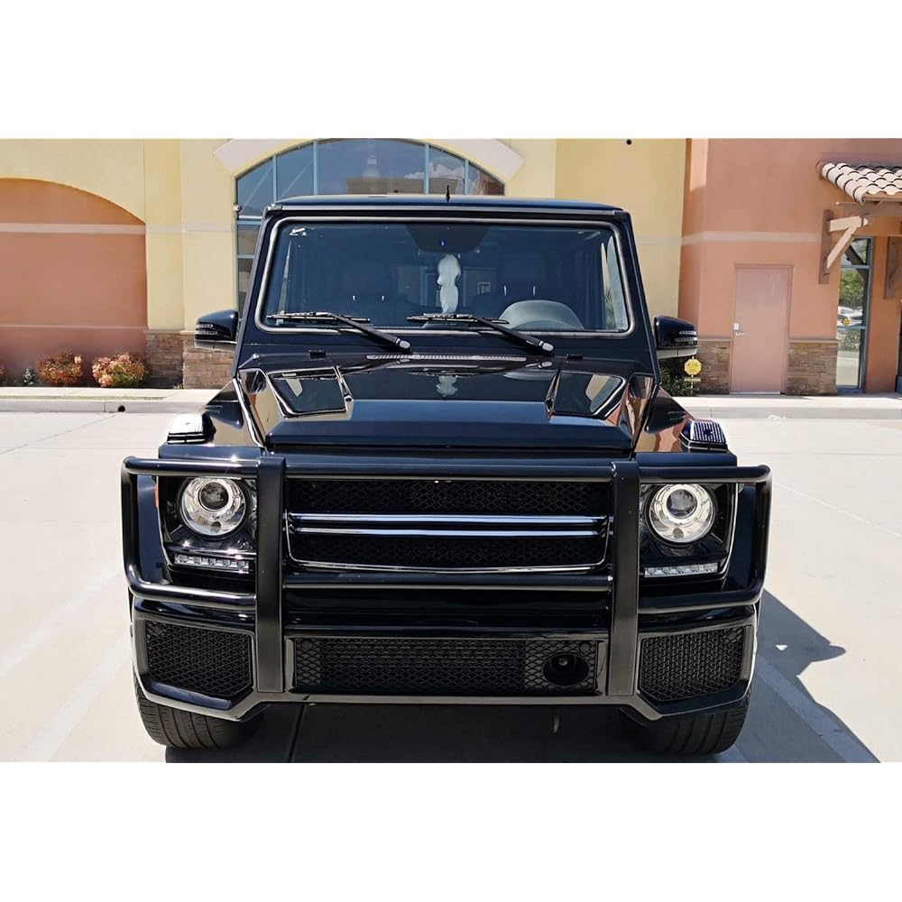 IJDMTOY Gloss Black Front Winker Lens 1986-18 Mercedes W463 G-CLASS G500 G550 G63 G65 Compatible Smoke OE specifications replacement
