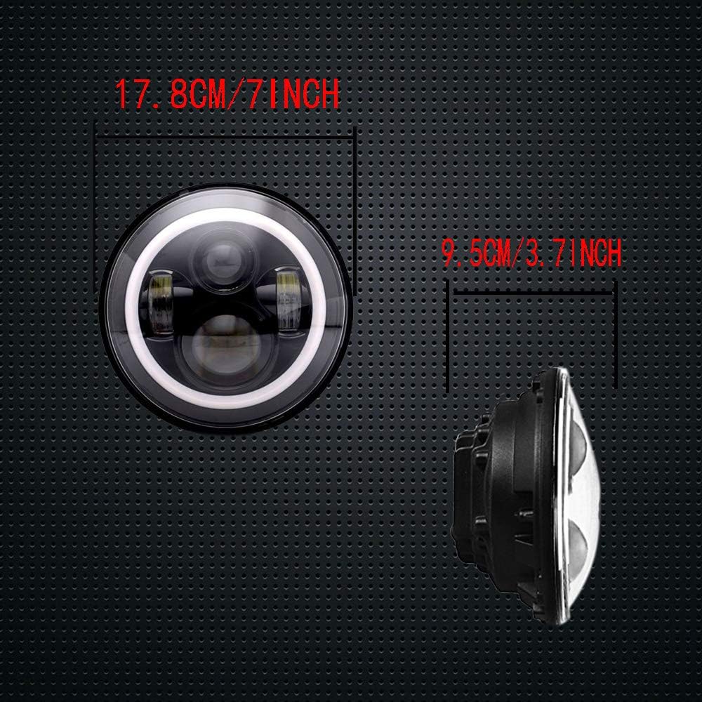 90-97 Mazda Miata MX5 MX-5 H6024 Pair Full LED Headlight Headlight Halo Angel Eye White DRL DRL Turn Light High Light Beam