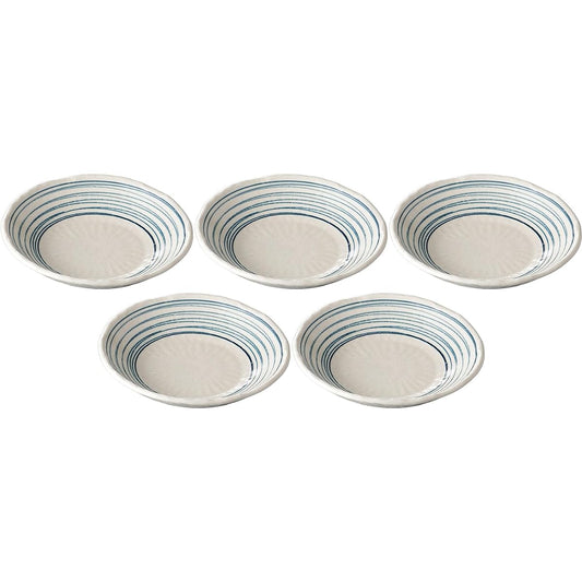 5 セット Aoi Uzumaki 5.5 flat bowls [18.3×3.7cm] 【Payment】