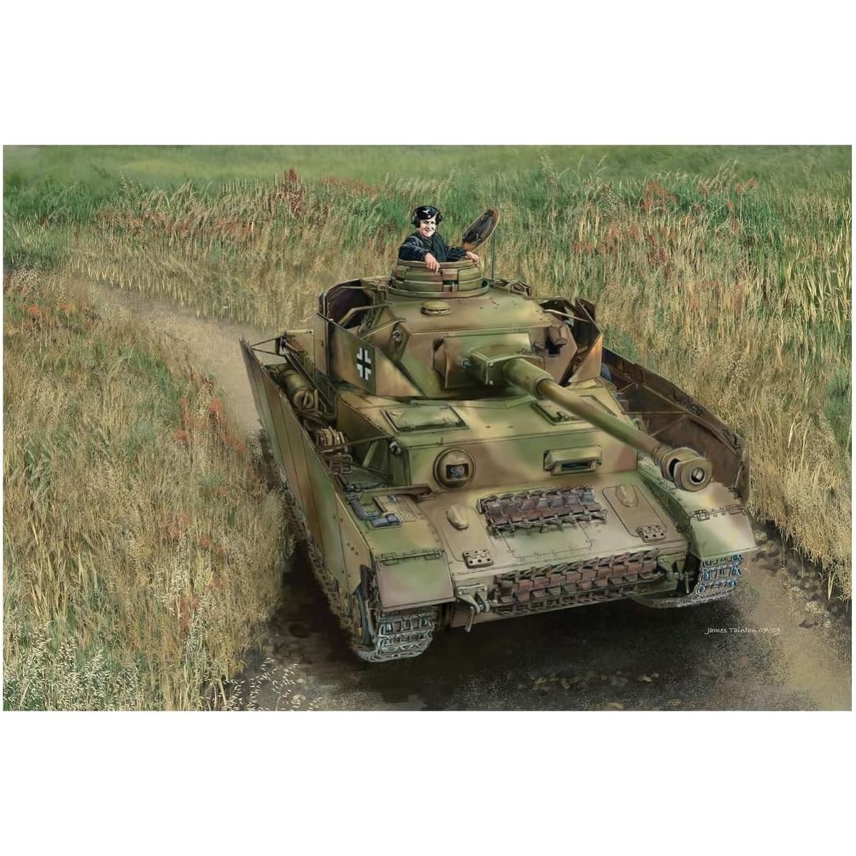 Dragon 1/35 World War II German Army Panzer IV H Type Mid-term Production Type/Berge Panzer No. 4 Recovery Tank 2in1 Kit Plastic Model DR6951
