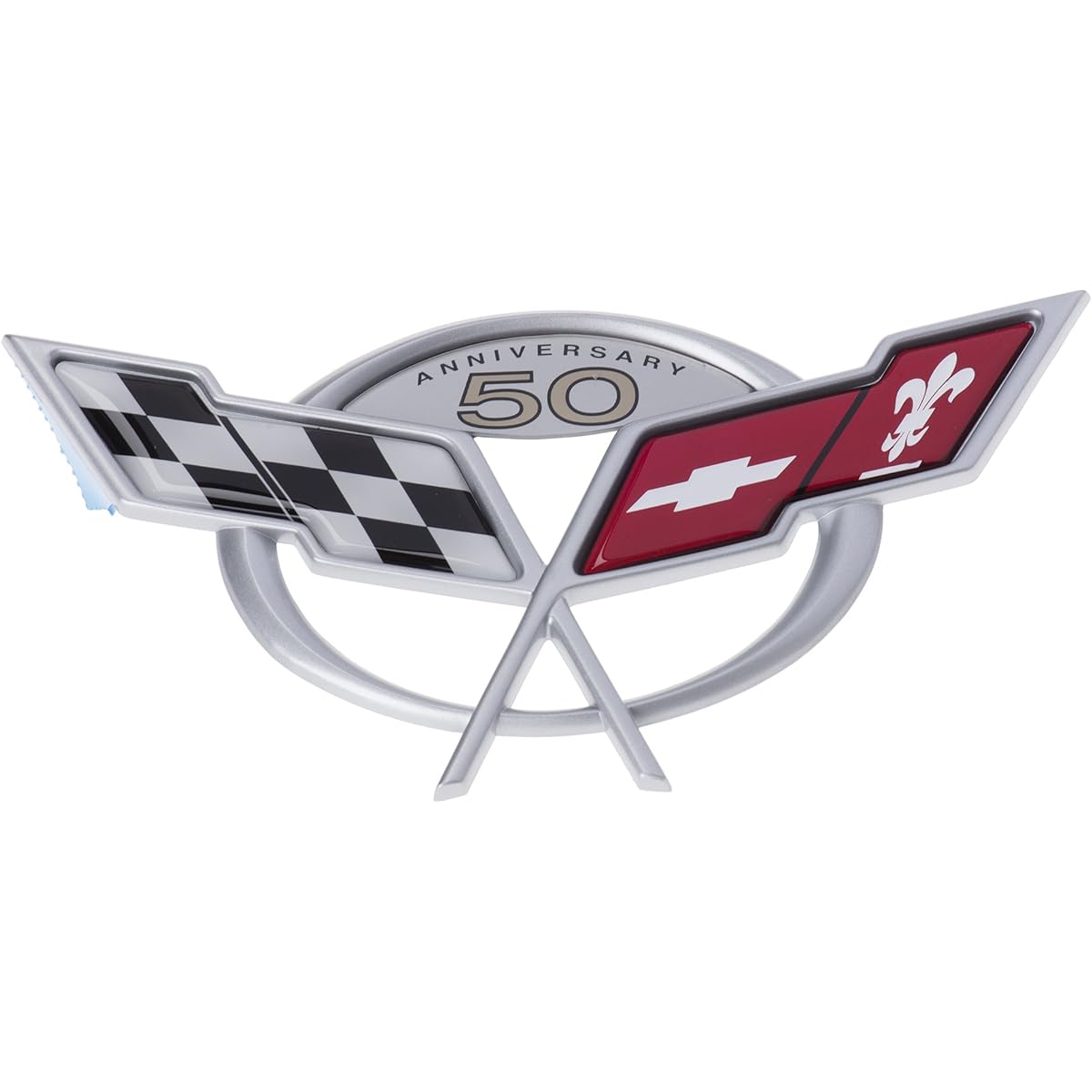 OEM Front Bumper 50th Anniversary Cross Flag Emblem 03 Corvette 19207387
