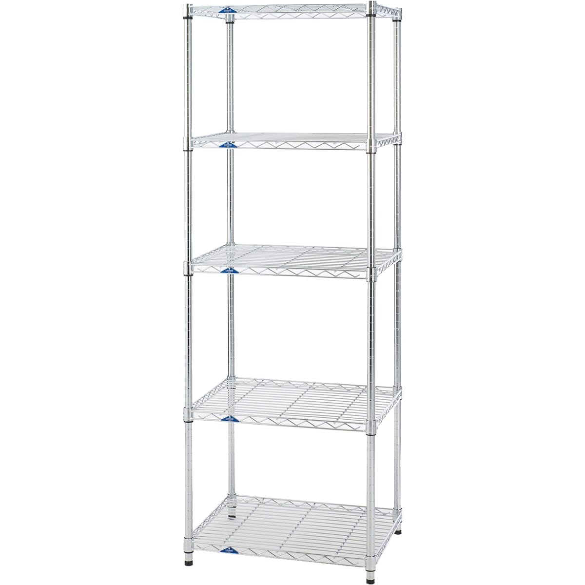 Doshisha Luminous Slim Rack Steel Rack Storage Shelf, Width 60, 5 Tiers, Rust Resistant, Includes Casters, Sturdy, Load Capacity 135kg (per shelf board), Abundant Custom Parts, Pole Diameter 25mm, Width 61 x Depth 46 x Height 179.5cm, Kitchen MH6018-5A