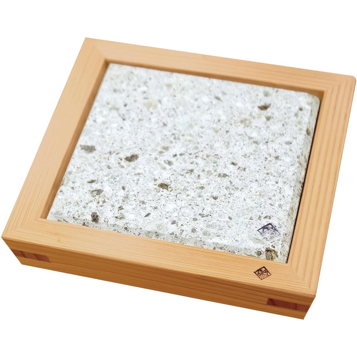 Miranda style serving ware Nikko cedar/Oya stone 5 size 1 piece serving stand 190 x 190 x 50 mm 91116