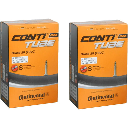 Set of 2 Continental Continental Cross 28 700×32/47c Tube Presta Valve 32-622/47-622 Cross 28 (Valve Length 42mm) [Parallel Import]