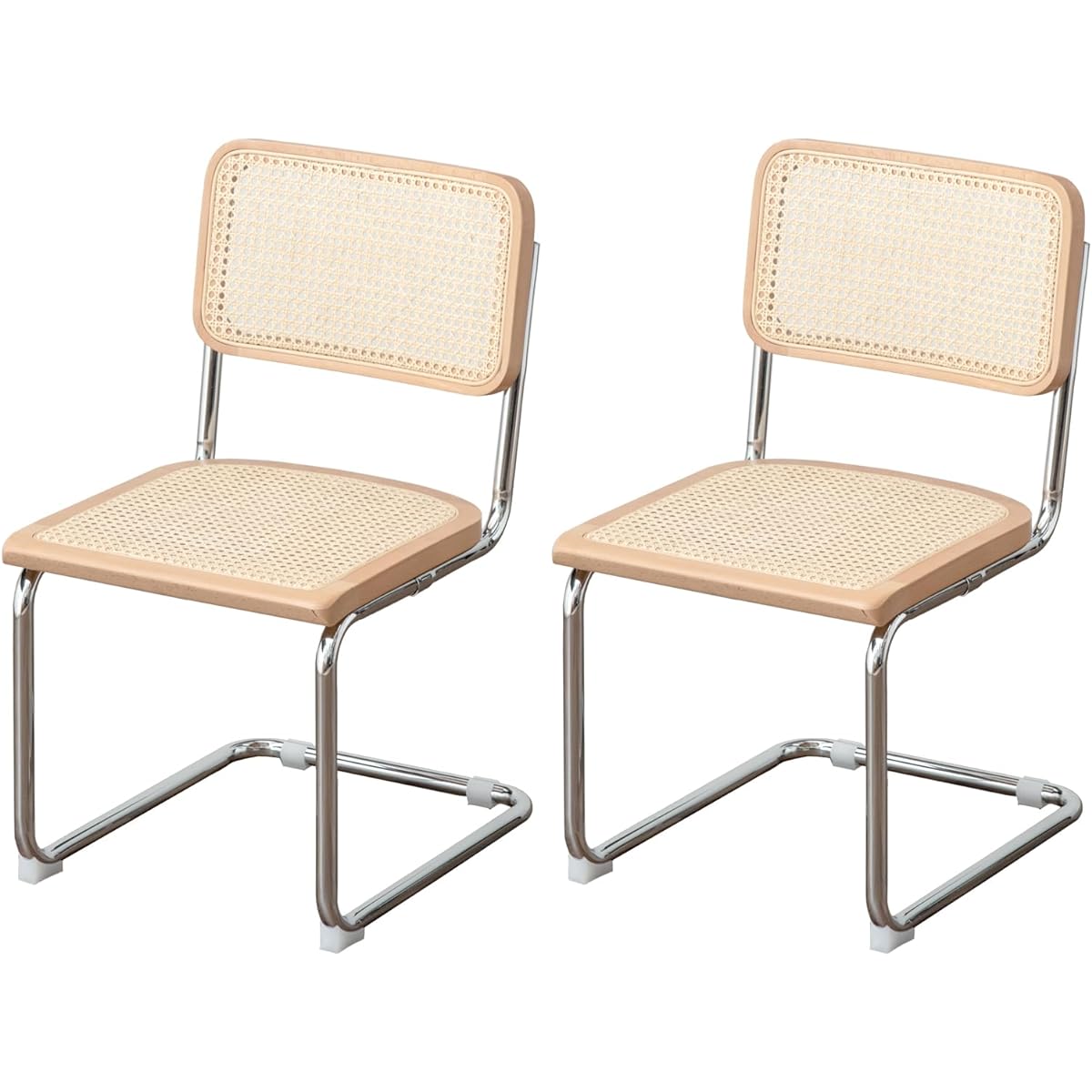 Tansu no Gen Dining Chair, Natural Rattan, Solid Wood, Heavy Duty, Steel Frame, Increased Stability & Comes with Floor Scratch Prevention Pad, Black 14810083(85618)