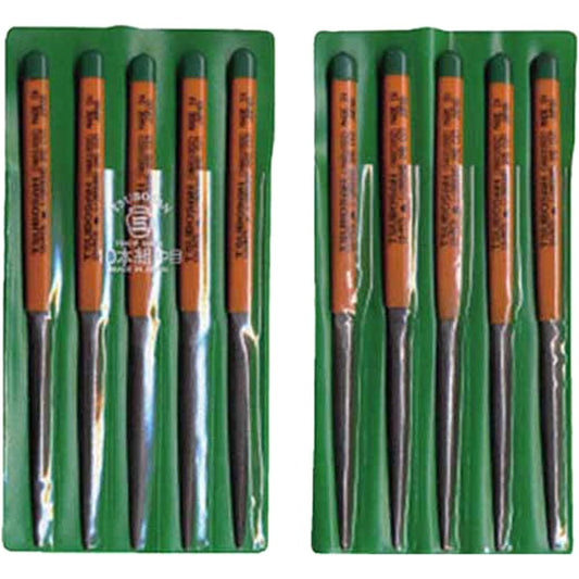 Tsubosan Set of Files, Set of 10, Half Round, Medium Grain HA01002