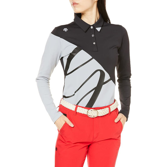 [DESCENTE] 21 Autumn/Winter Model Golf Long Sleeve Shirt G Mark Logo Stretch Windproof Heat Retention UV Care UPF50+ DGWSJB08 Women's
