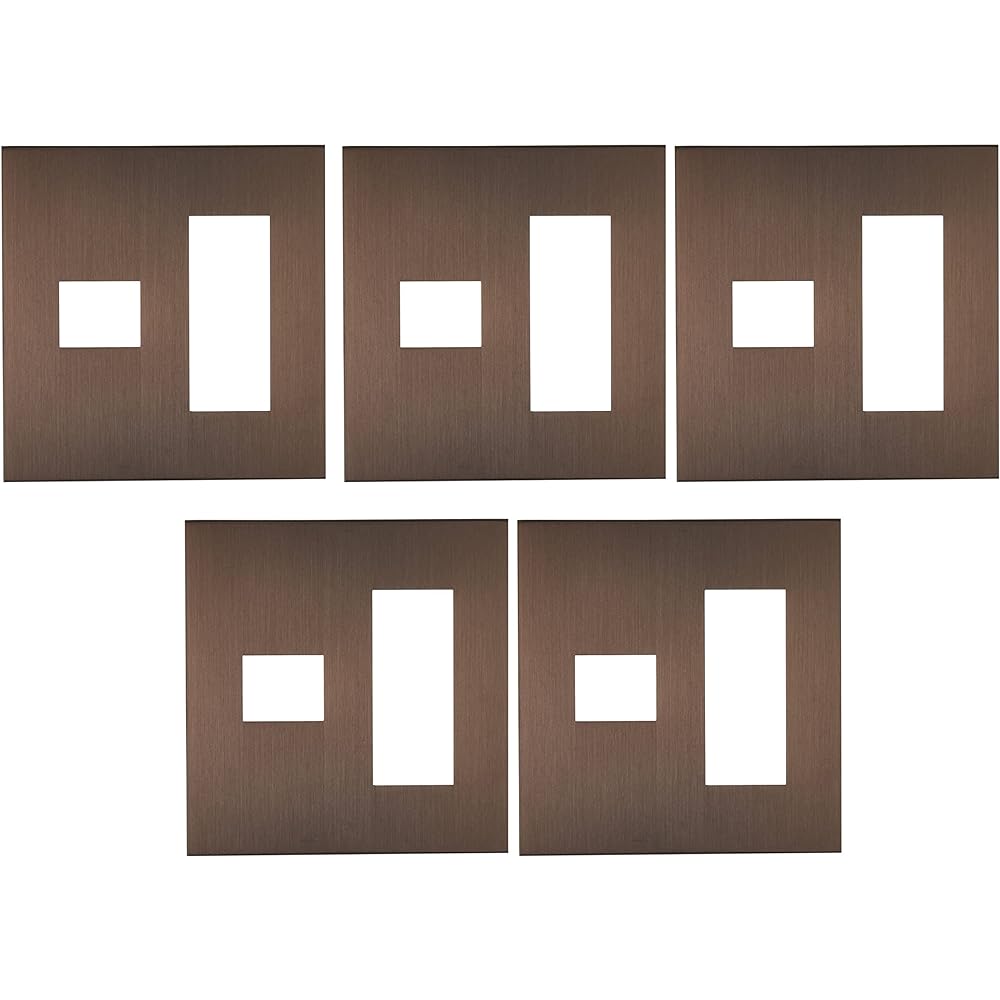 Panasonic Glacier Series Square Outlet Plate (for 3+1) Dark Brown [Made to Order] Set of 5 WTV6274A1-5
