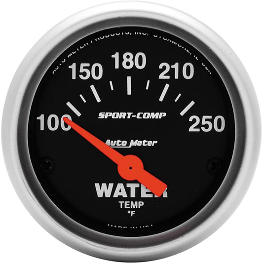 AUTO METER 3337 SPORT-COMP Electric Water temperature Gauge Regular 2.35 inch