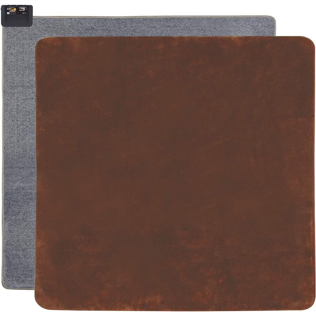 KODEN VWU207M-SB Hot Carpet, 2 tatami mats, size for apartments, 168 x 168 cm, with cover, brown, fluffy, can be folded small, energy saving, 8h OFF, heating surface switching, slide temperature adjustment